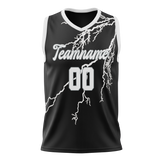 Custom Unisex Black & White Pattern Basketball Jersey BS0000120102