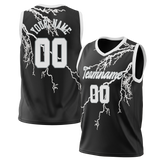 Custom Unisex Black & White Pattern Basketball Jersey