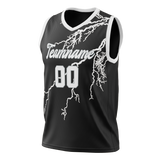 Custom Unisex Black & White Pattern Basketball Jersey BS0000120102