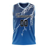 Custom Unisex Royal Blue & Blue Pattern Basketball Jersey BS0000121920