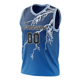 Custom Unisex Royal Blue & Blue Pattern Basketball Jersey BS0000121920