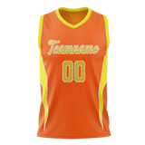 Custom Unisex Light Orange & Yellow Pattern Basketball Jersey BS0000131112