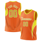 Custom Unisex Light Orange & Yellow Pattern Basketball Jersey BS0000131112