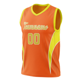 Custom Unisex Light Orange & Yellow Pattern Basketball Jersey BS0000131112