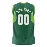 Custom Unisex Kelly Green & Green Pattern Basketball Jersey BS0000131514