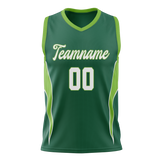 Custom Unisex Kelly Green & Green Pattern Basketball Jersey BS0000131514