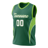 Custom Unisex Kelly Green & Green Pattern Basketball Jersey BS0000131514