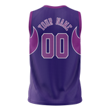 Custom Unisex Dark Purple & Purple Pattern Basketball Jersey BS0000132223