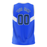 Custom Unisex Blue & White Pattern Basketball Jersey BS0000142002