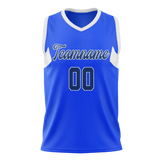 Custom Unisex Blue & White Pattern Basketball Jersey BS0000142002