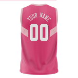 Custom Unisex Pink & Light Pink Pattern Basketball Jersey BS0000142526