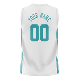 Custom Unisex White & Light Blue Pattern Basketball Jersey BS0000150221