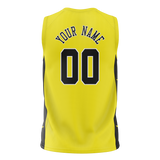 Custom Unisex Yellow & Black Pattern Basketball Jersey BS0000151201