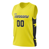 Custom Unisex Yellow & Black Pattern Basketball Jersey BS0000151201