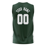 Custom Unisex Kelly Green & White Pattern Basketball Jersey BS0000151502