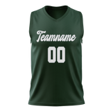 Custom Unisex Kelly Green & White Pattern Basketball Jersey BS0000151502