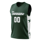 Custom Unisex Kelly Green & White Pattern Basketball Jersey BS0000151502