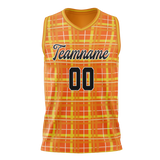 Custom Unisex Light Orange & Yellow Pattern Basketball Jersey BS0000181112