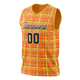 Custom Unisex Light Orange & Yellow Pattern Basketball Jersey BS0000181112