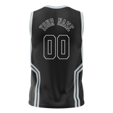 Custom Unisex Black & Silver Pattern Basketball Jersey BS0000190104