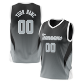 Custom Unisex Black & Gray Pattern Basketball Jersey