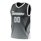 Custom Unisex Black & Gray Pattern Basketball Jersey BS0000200103