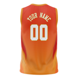 Custom Unisex Red & Light Orange Pattern Basketball Jersey BS0000200911