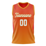 Custom Unisex Red & Light Orange Pattern Basketball Jersey BS0000200911