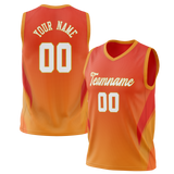 Custom Unisex Red & Light Orange Pattern Basketball Jersey