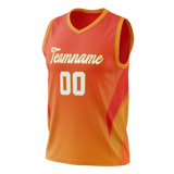 Custom Unisex Red & Light Orange Pattern Basketball Jersey BS0000200911