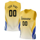 Custom Unisex Yellow & Royal Blue Pattern Basketball Jersey BS0000201219