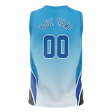 Custom Unisex Light Blue & Royal Blue Pattern Basketball Jersey BS0000202119