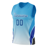 Custom Unisex Light Blue & Royal Blue Pattern Basketball Jersey BS0000202119