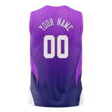 Custom Unisex Purple & Dark Purple Pattern Basketball Jersey BS0000202322