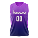 Custom Unisex Purple & Dark Purple Pattern Basketball Jersey BS0000202322