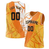 Custom Unisex Yellow & Gold Pattern Basketball Jersey