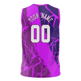 Custom Unisex Dark Purple & Purple Pattern Basketball Jersey BS0000212223