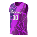 Custom Unisex Dark Purple & Purple Pattern Basketball Jersey BS0000212223