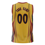 Custom Unisex Gold & Maroon Pattern Basketball Jersey BS0000221308