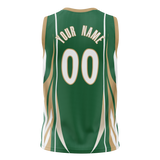 Custom Unisex Kelly Green & Cream Pattern Basketball Jersey BS0000221505