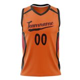 Custom Unisex Light Orange & Black Pattern Basketball Jersey BS0000231101