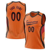 Custom Unisex Light Orange & Black Pattern Basketball Jersey