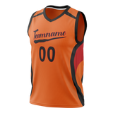 Custom Unisex Light Orange & Black Pattern Basketball Jersey BS0000231101