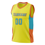 Custom Unisex Yellow & Light Orange Pattern Basketball Jersey BS0000241211