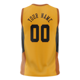 Custom Unisex Yellow & Gold Pattern Basketball Jersey BS0000241213