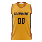 Custom Unisex Yellow & Gold Pattern Basketball Jersey BS0000241213