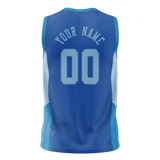 Custom Unisex Blue & Light Blue Pattern Basketball Jersey BS0000242021