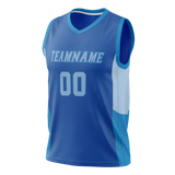 Custom Unisex Blue & Light Blue Pattern Basketball Jersey BS0000242021