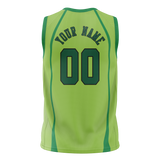 Custom Unisex Green & Kelly Green Pattern Basketball Jersey BS0000251415