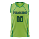 Custom Unisex Green & Kelly Green Pattern Basketball Jersey BS0000251415